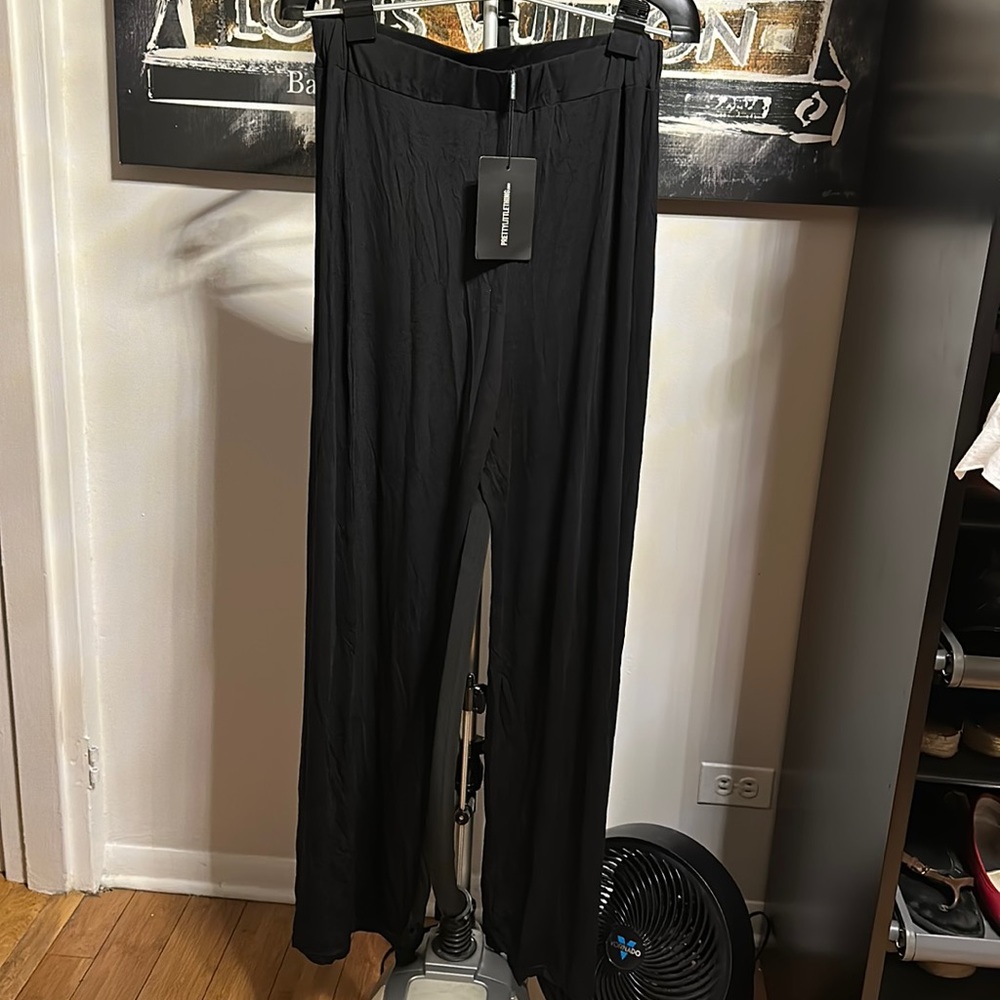 Jersey wide leg trouser